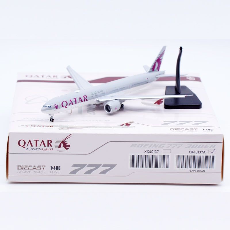 JCWINGS 1/400 เครื่องบินโลหะผสมรุ่น Katar Airlines B777-300ER A7-BEE Flap