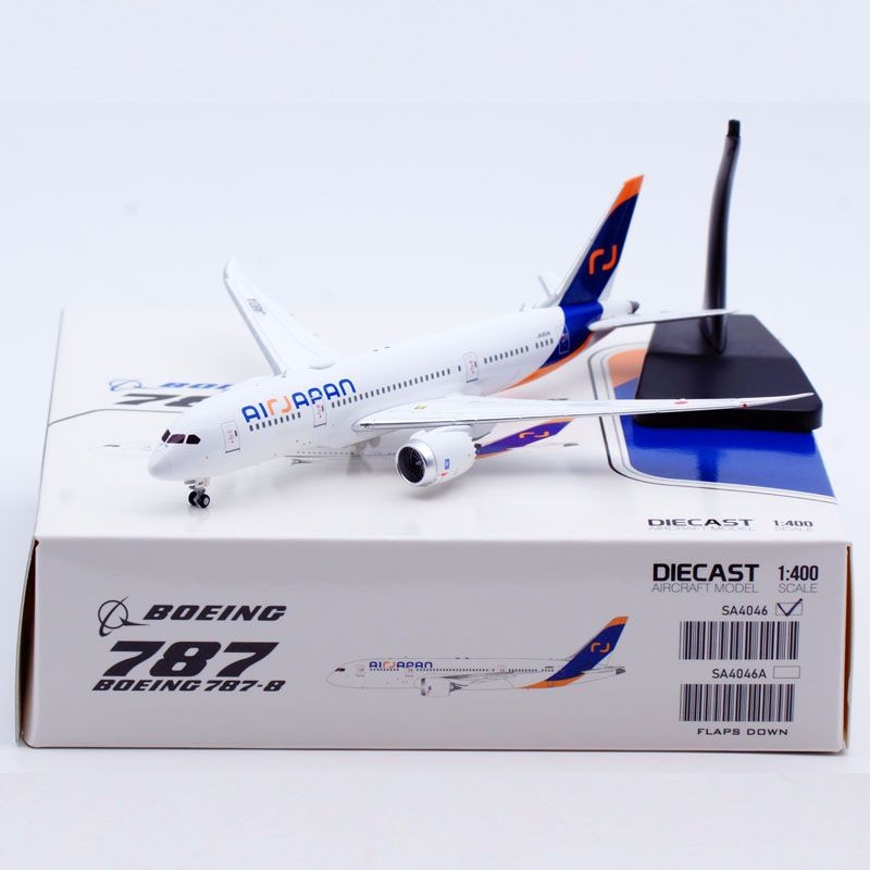 พร้อมส่ง เครื่องบิน 1: 400 JC Wings Alloy Airliner Model Japan Airlines Boeing B787-8 JA801A