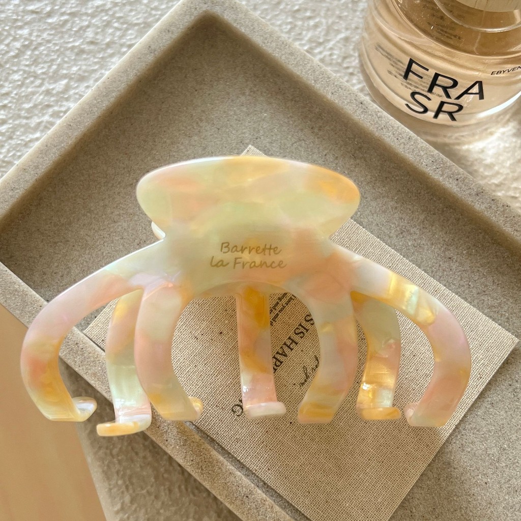 โคโวอิ สไตล์ใหม่ สีอะซิเตทฟักทอง ฉลามคลิป กิ๊บติดผม หวานน่ารัก สำหรับด้านหลังหัว - รูปที่ 6