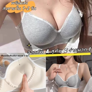 Umiyaa🤍เต้านมขนาดเล็ก Push-Up Bra บราไร้โครง บราตัวอักษร ป้องกันการหย่อนคล้อย ฟองน้ำ 5 ซม.