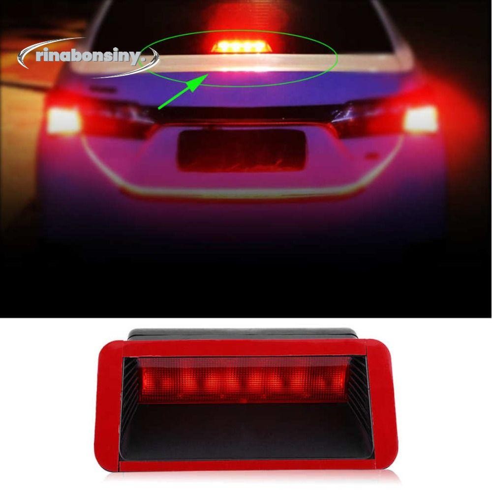 RINABONSINY ไฟเบรค, เลนส์สีแดงสีดํารถติดตั้งไฟเบรค, Universal รถอุปกรณ์เสริม 5LED ไฟเบรครถ