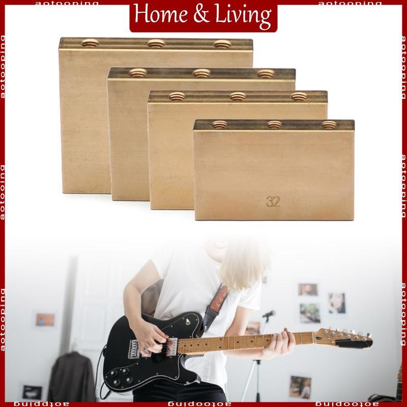 AOTO มาตรฐาน Tremolo Block ทองเหลือง 44 5 มม.กีตาร์ไฟฟ้า Tremolo Block String Spacing