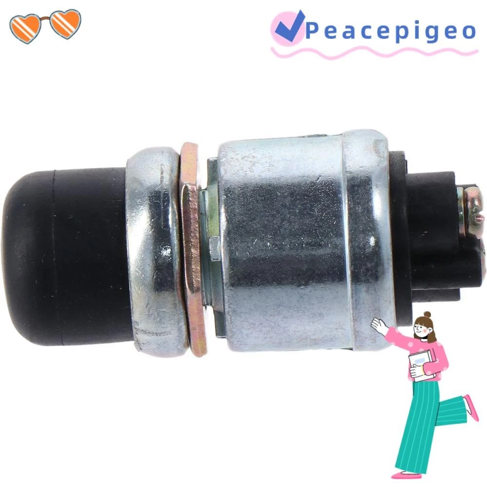 PEACEPIGEO สวิตช์ปุ่มกด, กันน้ํา 50A 12V, สวิตช์สตาร์ทเครื่องยนต์แตรสวิตช์ติดตามเรือรถยนต์