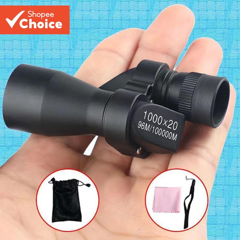กล้องโทรทรรศน์ส่องทางไกลตาเดียว ขนาดเล็ก แบบพกพา กําลังขยายสูง 1000x20 สําหรับตั้งแคมป์ ล่าสัตว์ ตกปลากลางแจ้ง