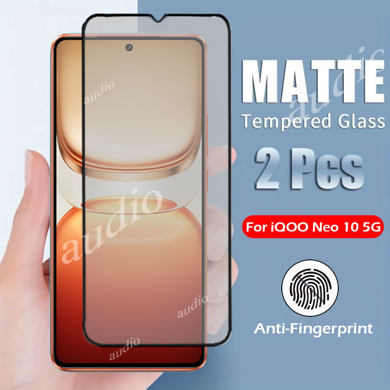 Iqoo neo 10 5G Full Cover Matte กระจกนิรภัยสําหรับ iqoo neo 10 neo10 iqooNeo10 5G Anti-Fingerprint M