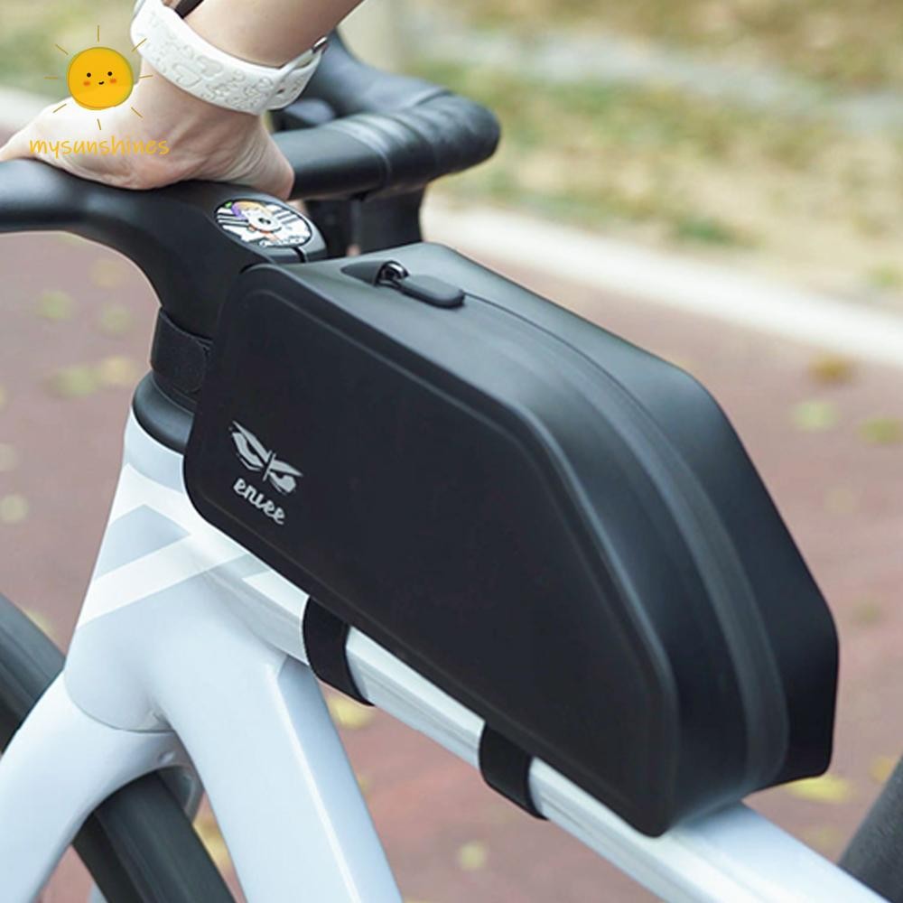 ☀นางสาว 1.5ล จักรยานท่อบนกระเป๋ากันน้ําขี่จักรยานเครื่องมือถุงเก็บขี่จักรยานด้านหน้ากระเป๋าสําหรับ จักรยานเสือภูเขา จักรยานถนนอุปกรณ์เส - รูปที่ 4