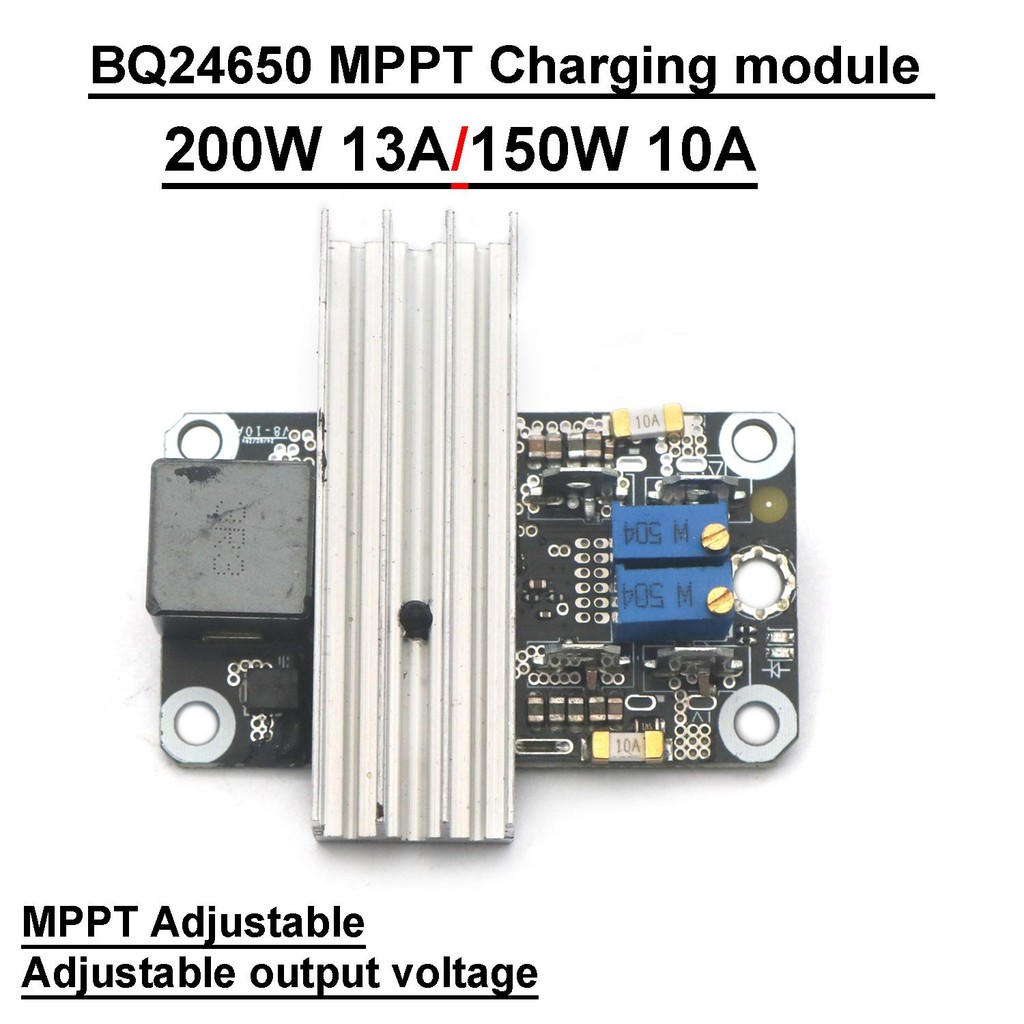 13A 10A BQ24650 MPPT แผงโซลาร์เซลล์ชาร์จคอนโทรลเลอร์ USP 12V 24V ตะกั่วกรด LiIon LifePo4 แบตเตอรี่ลิ