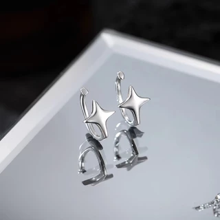 925 เงินสเตอร์ลิง Minimalist Star คลิปหู สำหรับผู้หญิงและผู้ชายนอกกะโหลก วัยรุ่น Cuff เครื่องประดับ