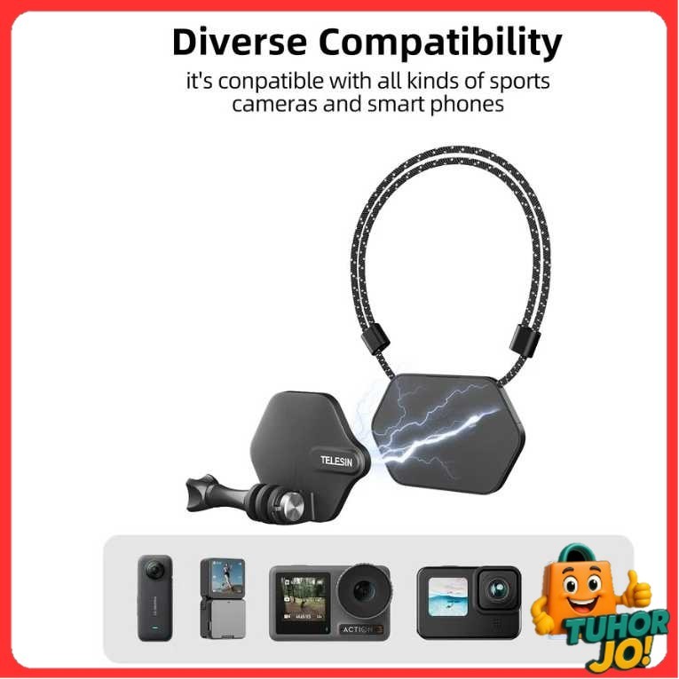 TELESIN สายคล้องคอแม่เหล็กสําหรับกล้องแอคชั่นสมาร์ทโฟน - TE-MMK-002