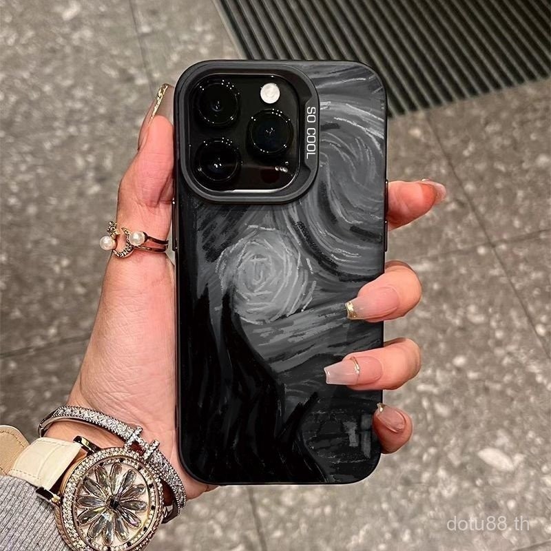 ศิลปะเฉพาะกลุ่ม Van Gogh คืนดาว เคสโทรศัพท์ Apple ระดับสูง ใช้ได้กับ iPhone 14 Pro Max 13 Pro Max 14