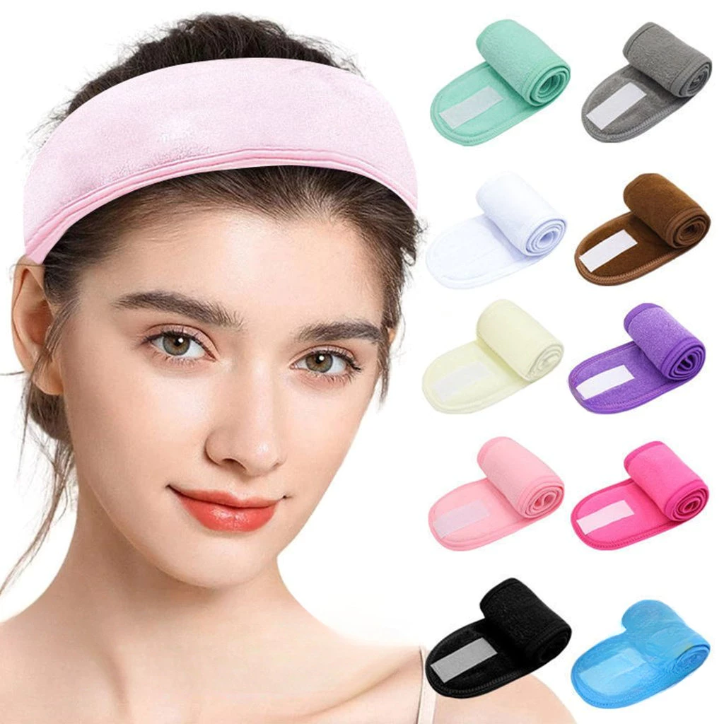 ผ้าคาดผม ผ้าคาดผมแต่งหน้า ผ้าคาดผมนวดหน้า อาบน้ำ สีพื้น Headband