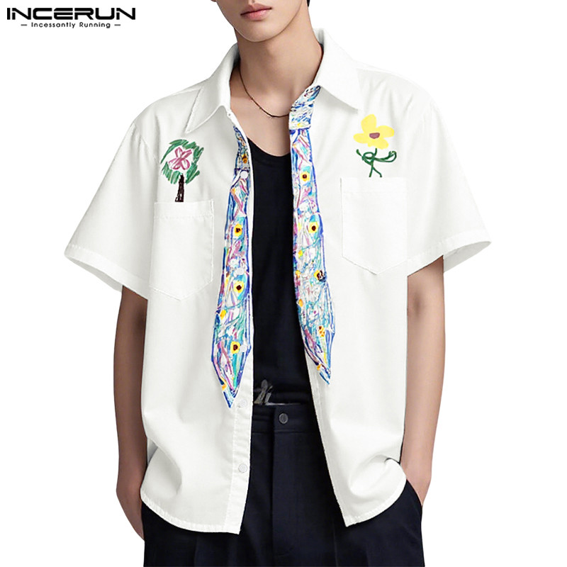 ไม่แน่นอน เสื้อลมลําลองลายดอกไม้สําหรับผู้ชาย