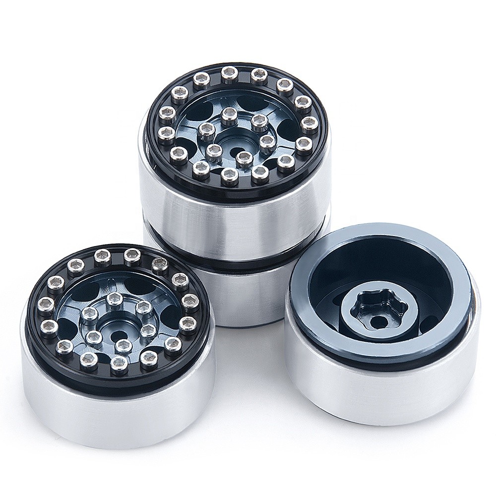 1.0 ดุมล้อขอบล้อ Beadlock สําหรับ Axial SCX24 RC Crawler อุปกรณ์เสริม