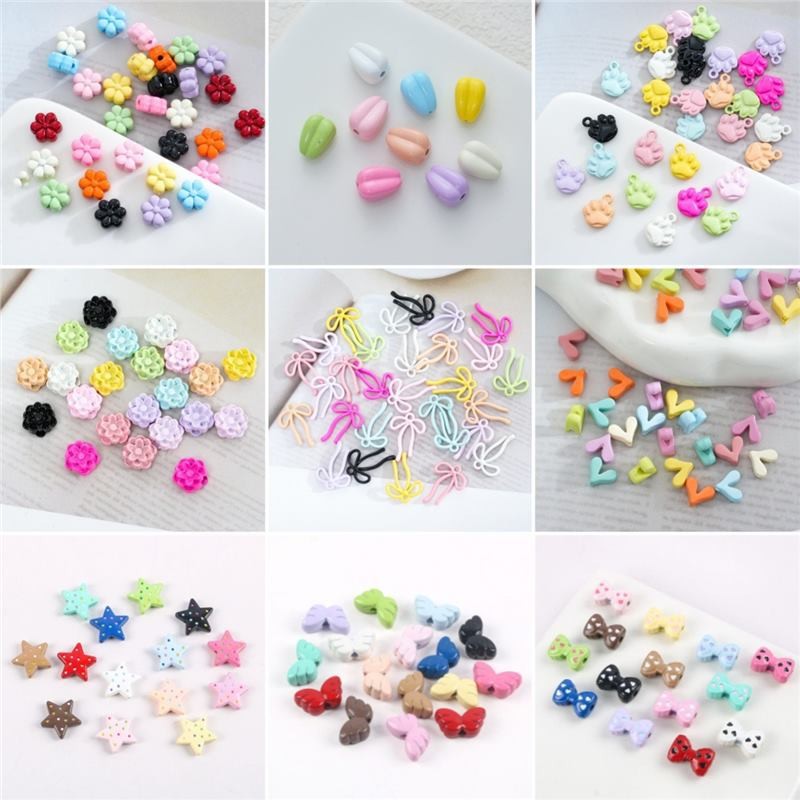5-20ชิ้นที่มีสีสัน ทาสีโลหะผสมสังกะสี กุทัณฑ์หัวใจสัตว์รูปร่างหลวมลูกปัดสำหรับทำเอง สร้อยข้อมือ ต่างหู เครื่องประดับ อุปกรณ์เสริม สร้อยคอ จี้