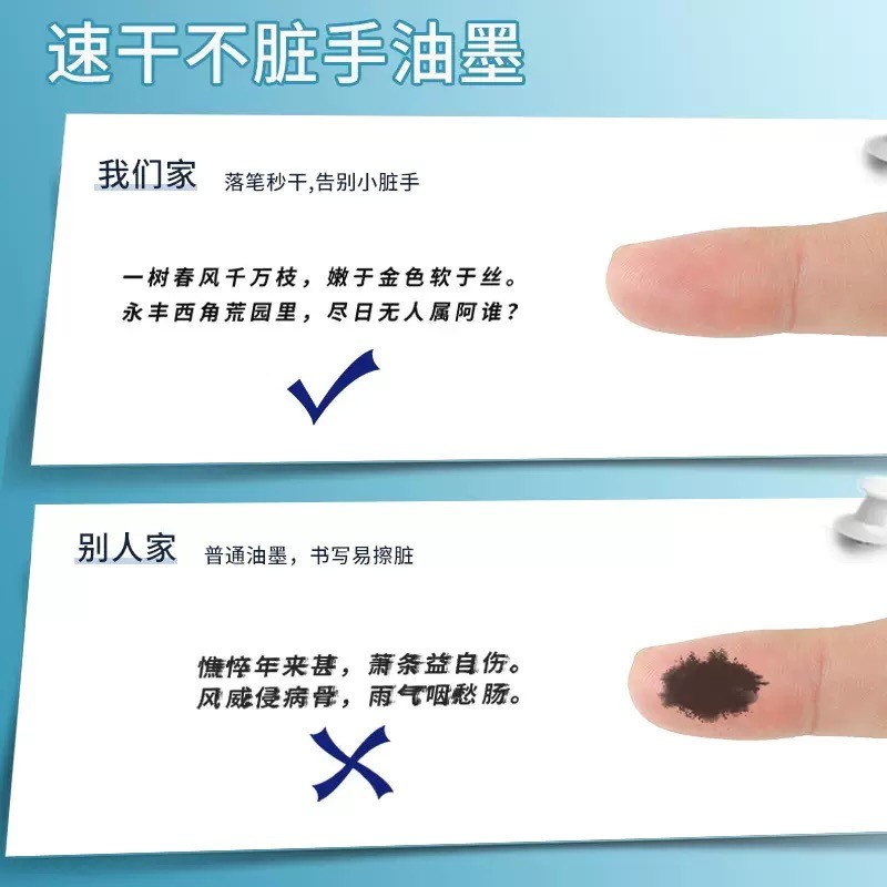 โปร่งใสความจุขนาดใหญ่แห้งเร็วกดปากกาเป็นกลาง 0.5 สีดําเขียนเรียบ ราคา ถูกที่สุด ดีลบีเคเค แกลเลอรีภาพที่ 4