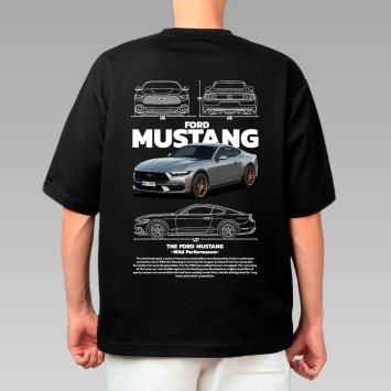 เสื้อยืด Ford Mustang โถไมโครไฟเบอร์