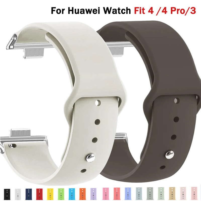 สายนาฬิกากีฬาสําหรับ Huawei Watch Fit 4/4 Pro/Fit 3 สายซิลิโคนสร้อยข้อมือสายรัดข้อมือสําหรับ Huawei Watch Fit3 Smartwatch Correa Band