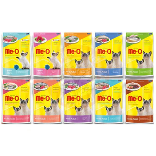 [ยกโหล] Me-O Pouch 80g [มี10สูตร] อาหารเปียก แมว มีโอ เพาซ์ แบบซอง ขนาด 80 กรัม (12ซอง)
