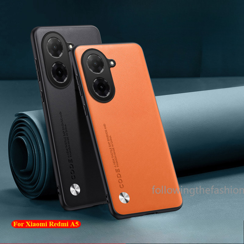 ปลอกสําหรับ Xiaomi Redmi A5 2025 Redmi A5 A4 A3 A2 A1 + Plus 4G 5G เคสโทรศัพท์หรูหราปลอกหนังบางพิเศษแฟชั่นสีธรรมดากันกระแทกเลนส์กล้องป้องกันปกหลัง