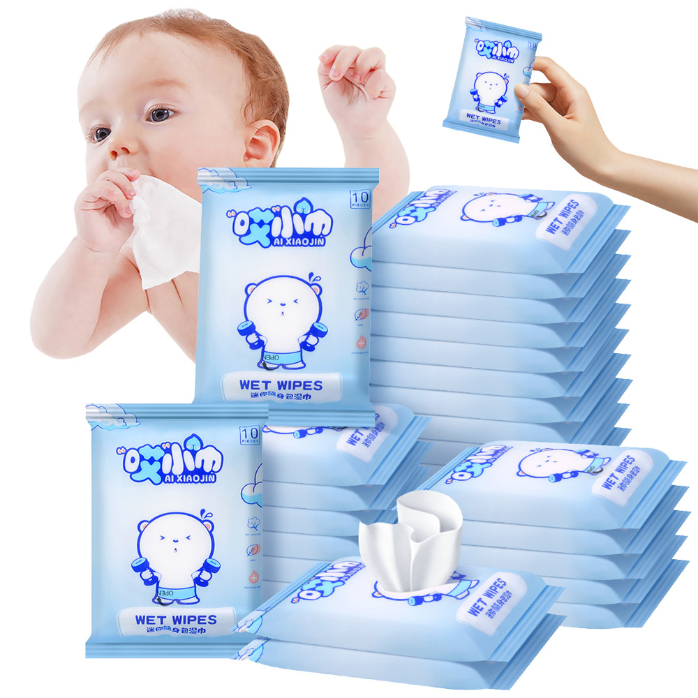 ผ้าเช็ดทําความสะอาดมือและปากเด็ก Hypoallergenic 10 ชิ้น/แพ็ค | ผ้าเช็ดทําความสะอาดน้ําบริสุทธิ์นุ่มพิเศษขนาด 150×140 มม | อ่อนโยนสําหรับผิวแพ้ง่าย การใช้งานออนเดอะโก