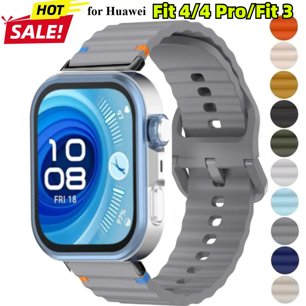 สายซิลิโคนกีฬาสําหรับ Huawei Watch Fit 5 Fit 5Pro Watchband เปลี่ยนสายรัดข้อมือระบายอากาศสําหรับ Huawei Watch Fit 4 Pro/4/ Fit 3สร้อยข้อมือ Correa