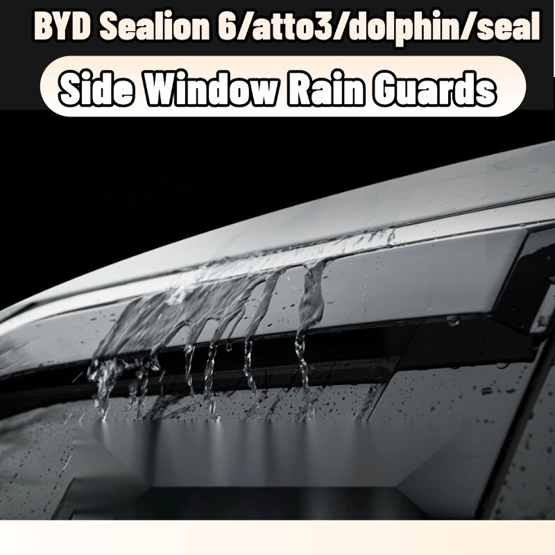 สําหรับ Byd atto3/dolphin/sealion 6 กันสาด แบบมีคิ้ว รุ่นหนาพิเศษ กันสาด คิ้วกันสาด คิ้วกันฝน กันสาด