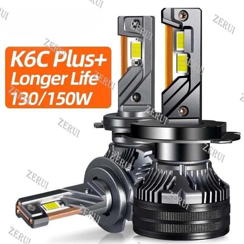 ZR สําหรับรถยนต์หลอดไฟด้านหน้า Led K6C PLUS H7 H4 H11 9005 150W 3 หลอดไฟทองแดงสําหรับรถยนต์ 9006 H1 