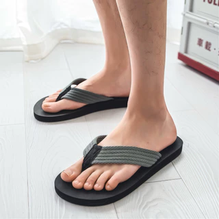【ส่งจากไทย】Extremely สไตล์เรียบง่ายผู้ชาย Flip-Flops ที่ไม่ซ้ํากันอินเทรนด์ Retro Casual Flip-Flops กลางแจ้ง Anti-Slip ทนต่อการสึกหรอวันหยุดรองเท้าแตะชายหาด Slipp
