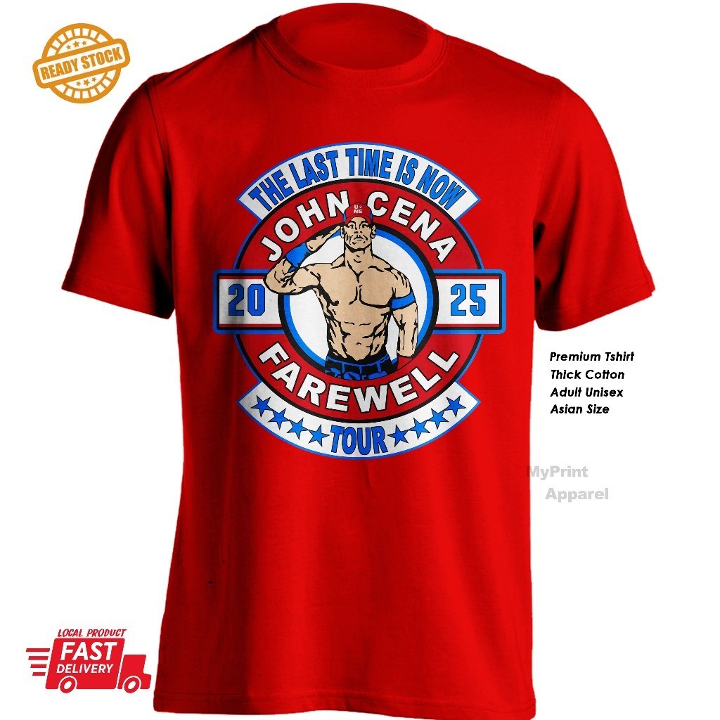 Wwe John Cena Farewell Tour เวลาสุดท้ายตอนนี้ UCME เสื้อยืดผ้าฝ้ายพรีเมี่ยม 100%