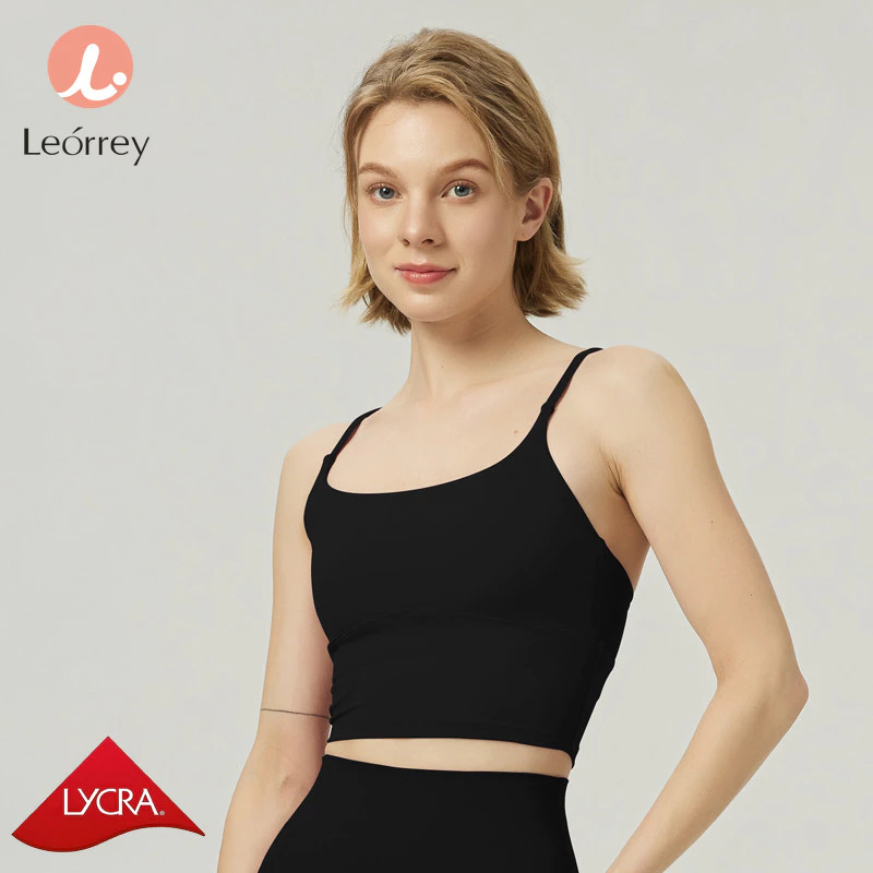 Leorrey เสื้อกล้ามโยคะวิ่ง ทรงสปอร์ตไขว้หลัง มีแผ่นรอง thumbnail 6