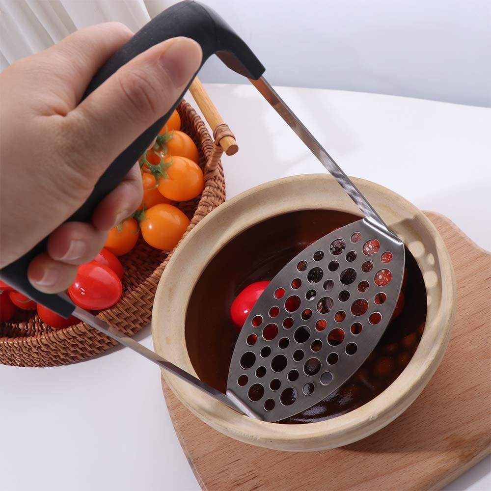 QUILLAN Potato Masher, สแตนเลสความแข็งสูงมันฝรั่ง Crusher, แบบพกพามือถือพลาสติกกันลื่น Handle Manual Potato Smasher ผัก ราคา ถูกที่สุด ดีลบีเคเค แกลเลอรีภาพที่ 5