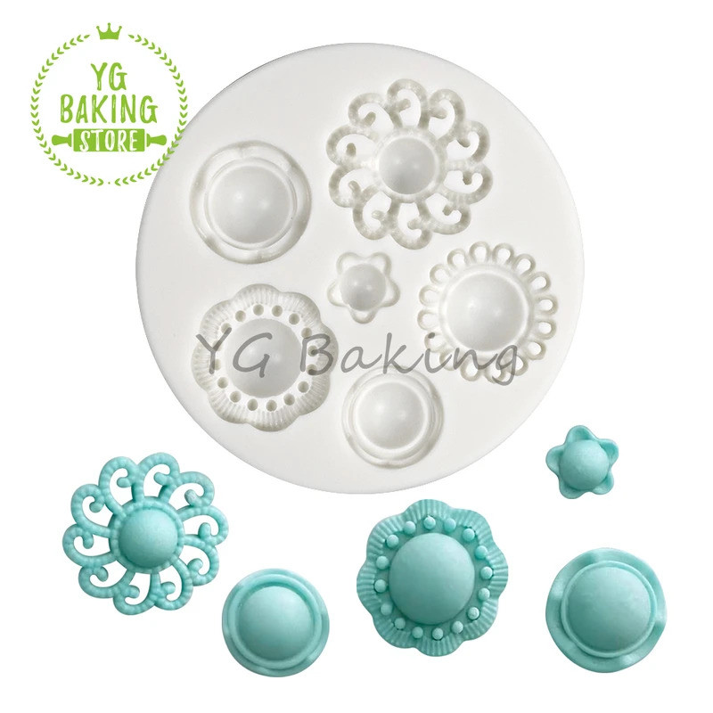 Dorica Mini Jewelry Brooch Design Silicone Mold 3D Gem Fondant Chocolate Mould DIY Clay Soap Form Ca