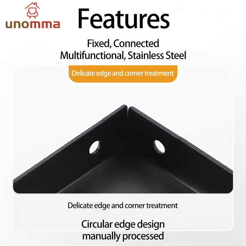 🎈ฉากยึดเข้ามุม โครงเหล็กสแตนเลส อุปกรณ์เสริมเฟอร์นิเจอร์ Steel corner unomma - รูปที่ 5