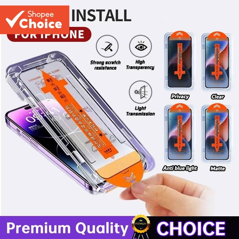 HD กระจกเทมเปอร์ปกป้องหน้าจอสําหรับ iPhone 16 Pro Max 9H Privacy Anti-Oil Anti-Scratch Film