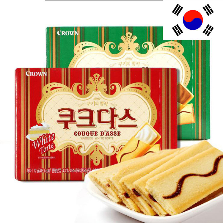 เกาหลีนําเข้าขนม Klean Coffee Egg Roll/Cream Egg Roll Klean Sandwich Biscuits g