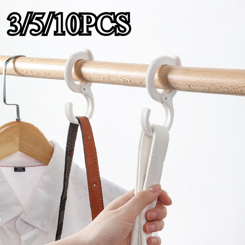 3/5/10PCS ทนทาน Organizer S Windproof Hook Lock Hook ไม้แขวนเสื้อพลาสติก Kitchen Home Supplies