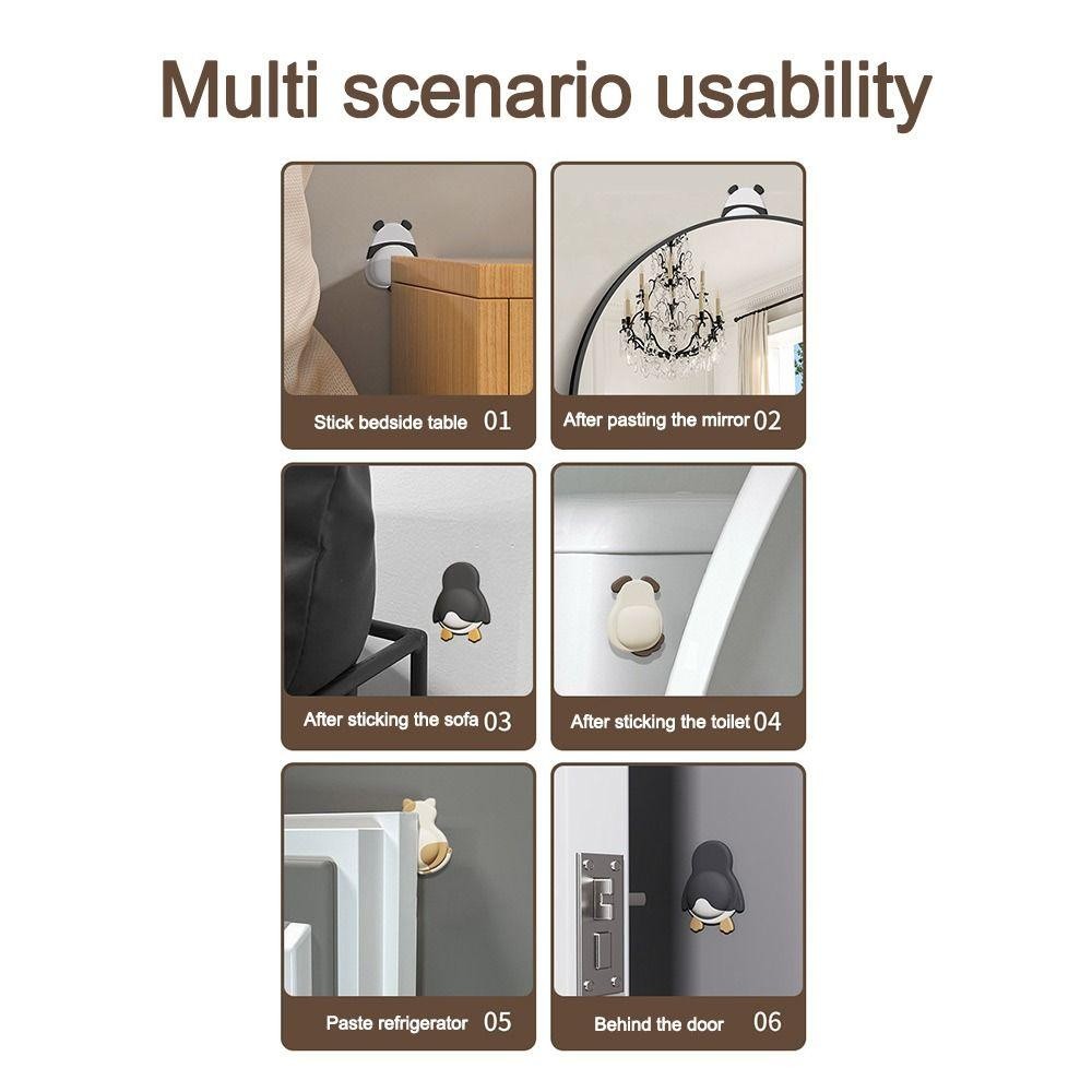 เก๋ไก๋ 1/2ชิ้นแผ่นป้องกันการชนกัน,กาวตนเองปิดเสียงออกแบบกันชนประตู,กันลื่นกันกระแทกยางนุ่มสติกเกอร์ป้องกันผนัง - รูปที่ 3