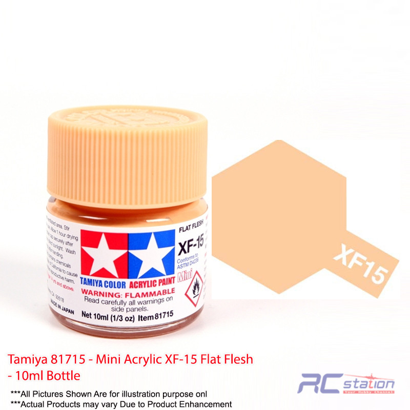 Tamiya 81715 - Mini Acrylic XF-15 Flat Flesh - ขวด 10 มล