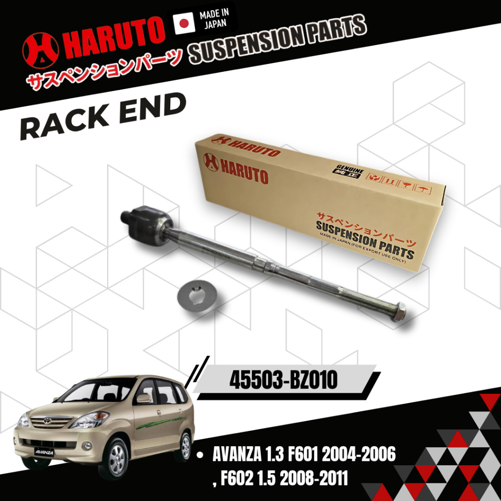 HARUTO STEERING RACK END SET TOYOTA AVANZA 1.3 F601 , 1.5 F602 (4553-BZ010)