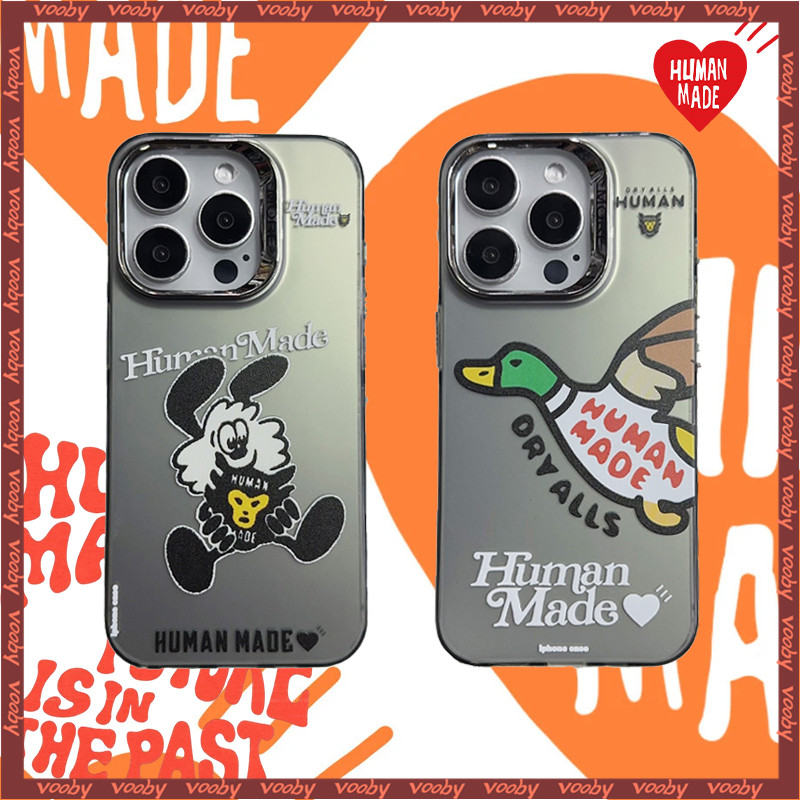 คลาสสิก HUMAM MADE เป็ด Verdy Label Electroplated กรอบรูปเลเซอร์เคสโทรศัพท์เหมาะสําหรับ IPhone16 16Pro 16ProMax 15 15Pro 15ProMax 14PM 14Pro 13 13Pro 13PM 12 12PM 12Pro 11