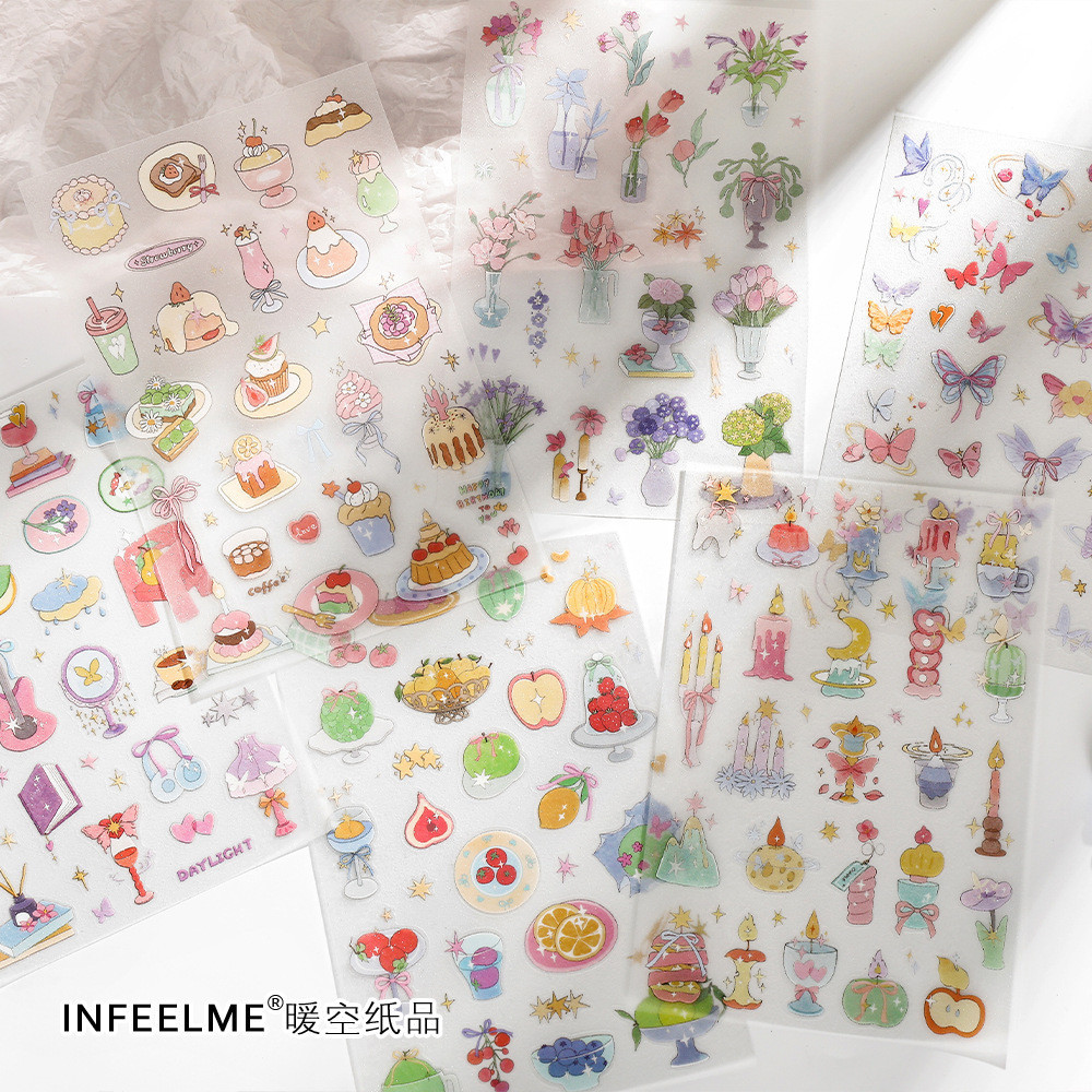 2 แผ่นผีเสื้อ Apple ดอกไม้สติกเกอร์แพ็คสําหรับ Scrapbooking Junk Journals Bullet Journs พืช Planners หัตถกรรม