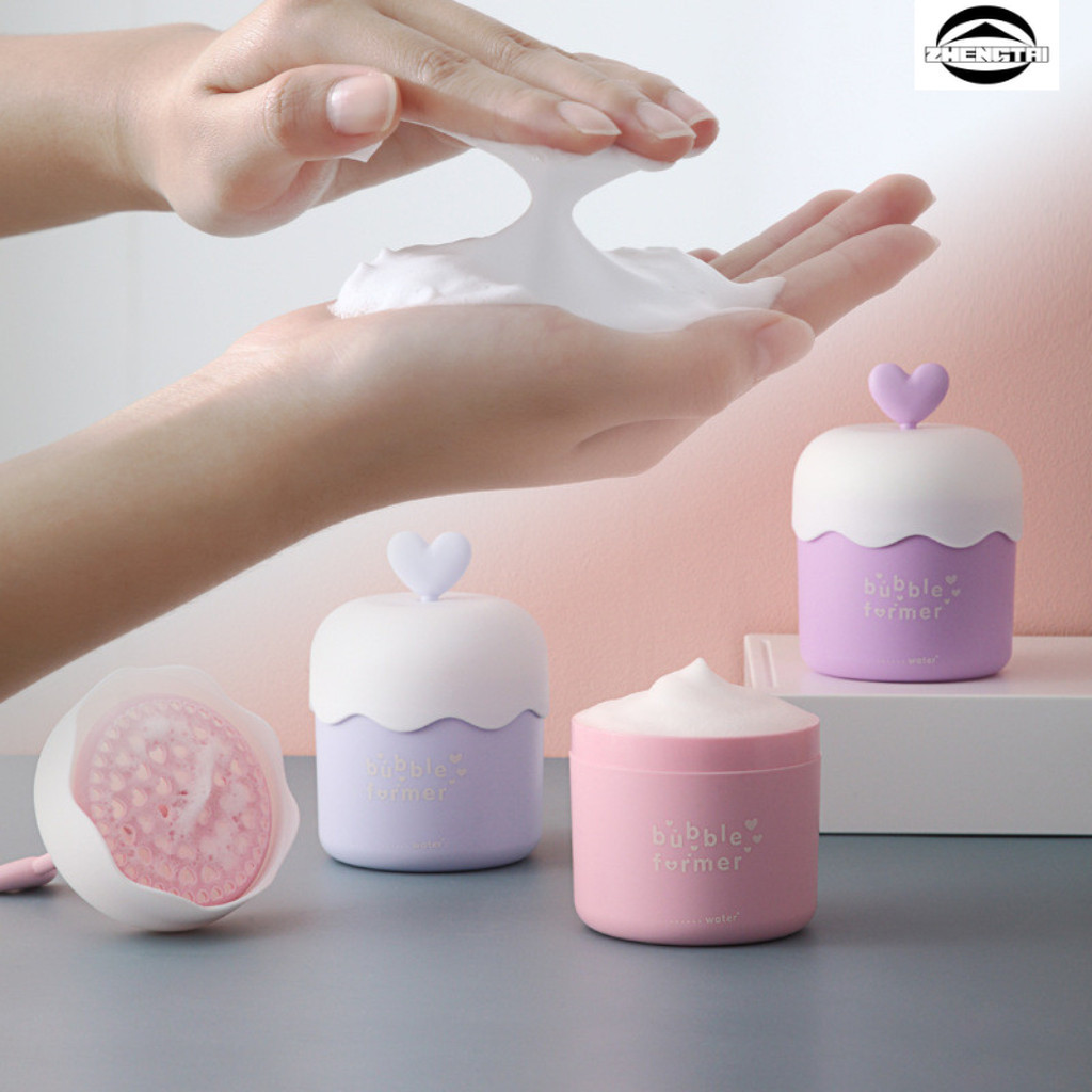ถ้วยตีฟองแบบมีหูจับ เครื่องตีฟองมือ สำหรับตีโฟมล้างหน้าและครีมอาบน้ำเพื่อทำความสะอาด