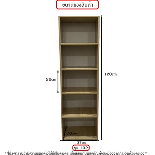 Ainakids ชั้นวางของ ชั้นวางหนังสือ5ชั้น ชั้นวางอเนกประสงค์ ชั้นวางมินิมอล แต่งบ้าน รุ่น 102