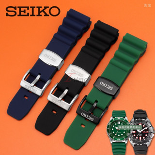 สายนาฬิกาข้อมือซิลิโคน กันน้ํา พร้อมโลโก้โลหะ สําหรับ SEIKO …
