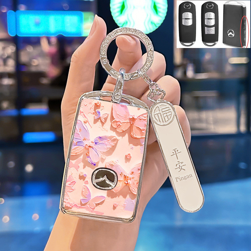 เคสกุญแจรีโมตรถยนต์ สําหรับ Mazda 3 Mazda 5 Mazda 6 CX3 CX5 CX9 CX30 CX60 พวงกุญแจ เคสกุญแจ