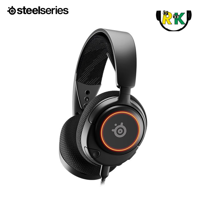SteelSeries Arctis Nova 3 แบบมีสาย ชุดหูฟังสําหรับเล่นเกมอินเทอร์เฟซ 3.5 มม. + USB, Headbeam แบบยืดหดได้, เอฟเฟกต์แสง RGB, ไมโครโฟนตัดเสียงรบกวนแบบแอคทีฟ