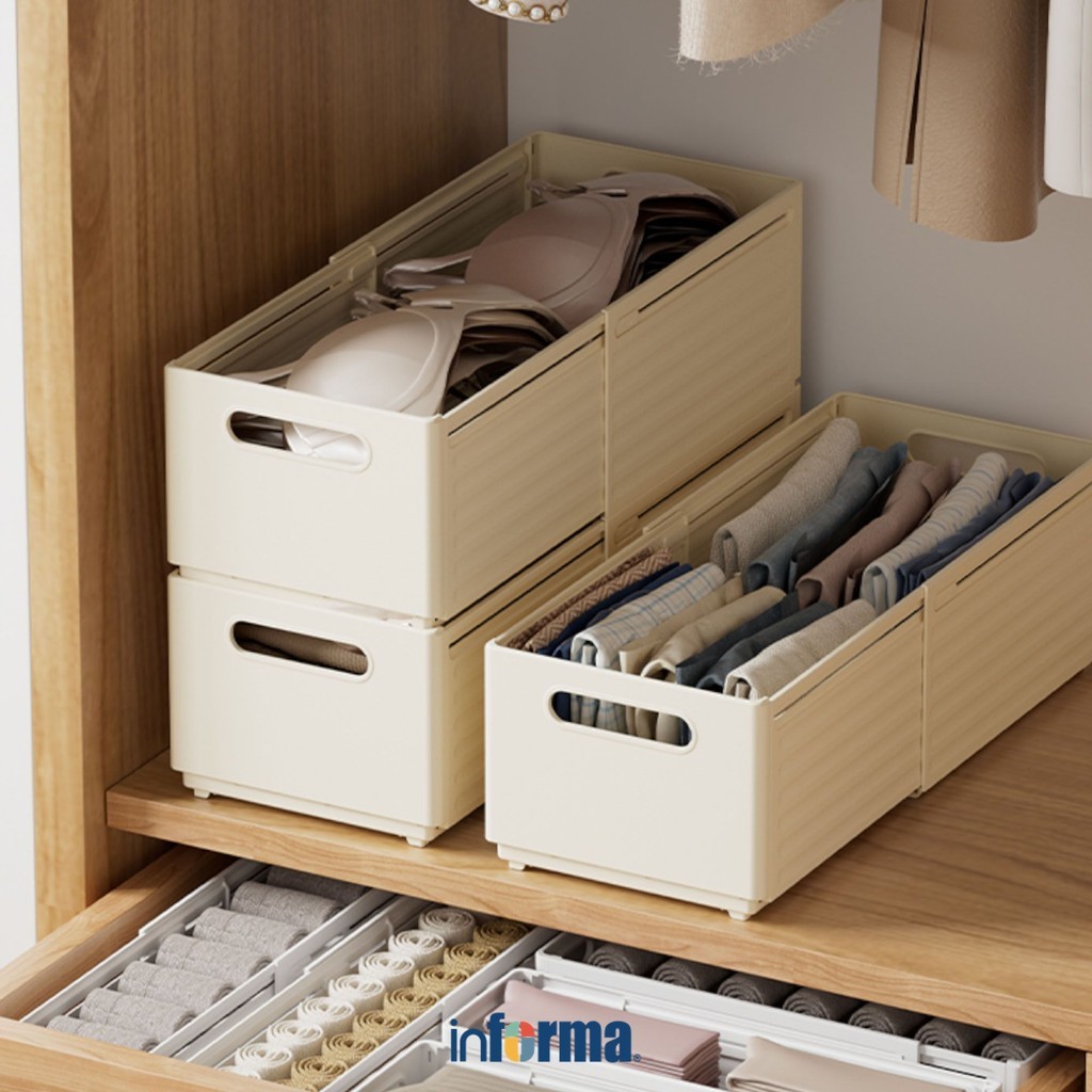 Insa 28-40X21X15 ซม.Dash ขยายตะกร้าเก็บที่จับตะกร้าเก็บกล่องเก็บอเนกประสงค์ Bin Organizer Storage Pl