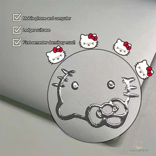 สติ๊กเกอร์คิตตี้ สติ๊กเกอร์การ์ตูนน่ารัก 3D สติ๊กเกอร์คิตตี้สีเงิน สติ๊กเกอร์ตกแต่งมือถือ ยนต์ สติกเกอร์โลหะ ลายกันน้ํา
