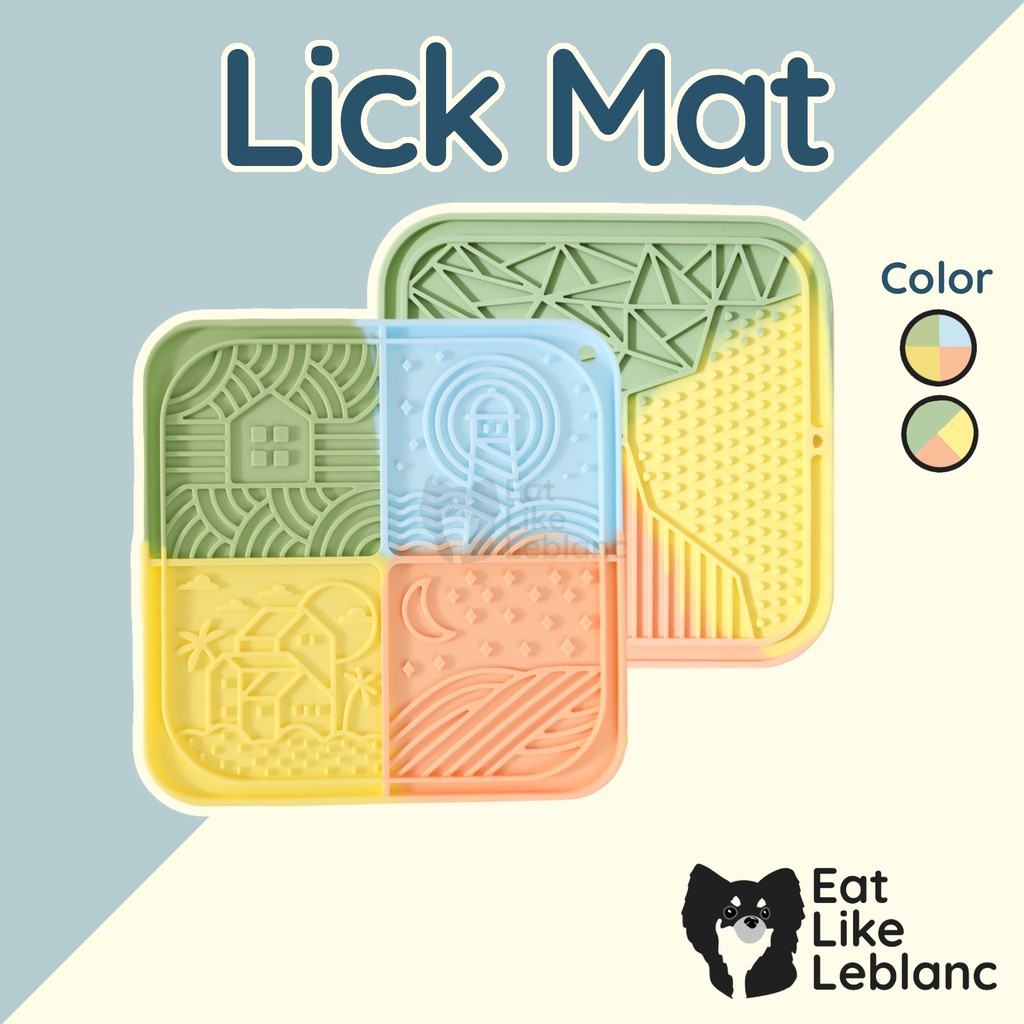 Lick Mat-Slow Feeder จานซิลิโคนชะลอการกิน สำหรับสุนัขและแมวทุกสายพันธุ์ รุ่น4season LM15