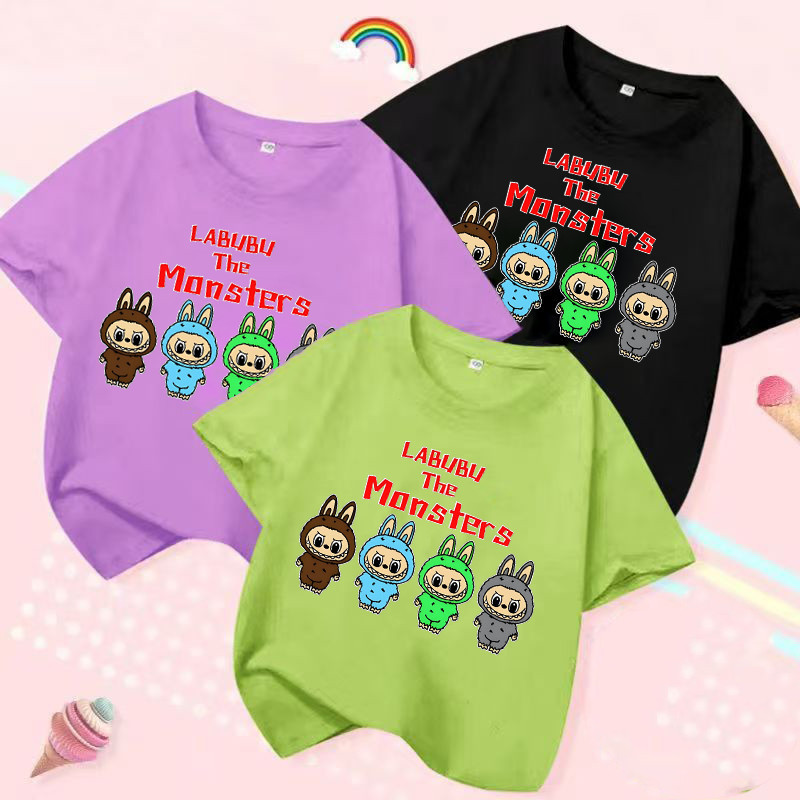 2025 แฟชั่นน่ารักปกติเสื้อ การ์ตูน Unisex เด็กเสื้อยืดเสื้อยืดสําหรับเด็กผู้หญิง